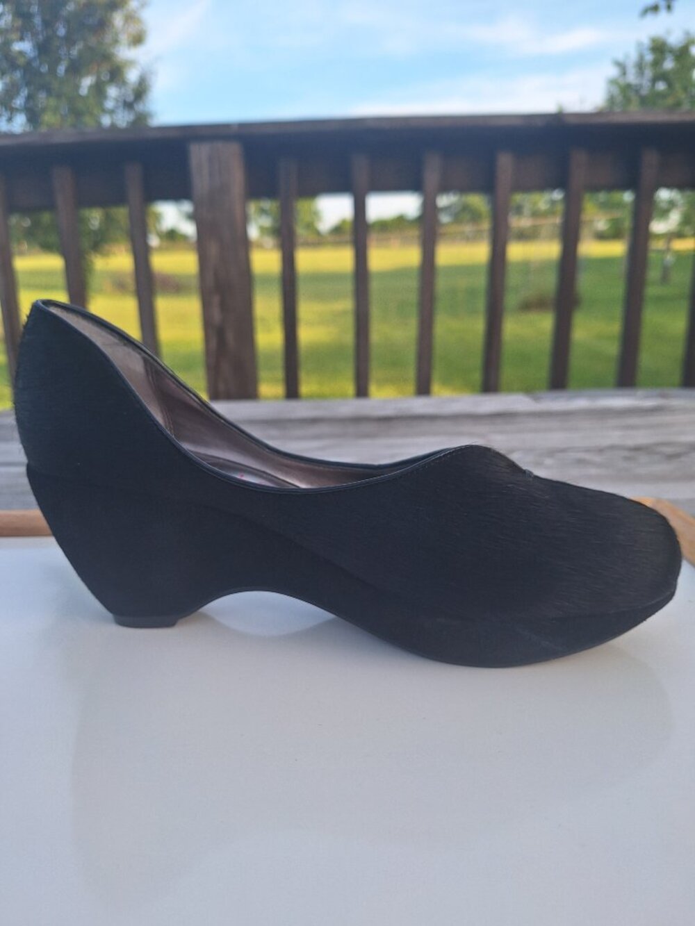Sacha London Pony Hair Wedges Sz 8 - Picture 4 of 11